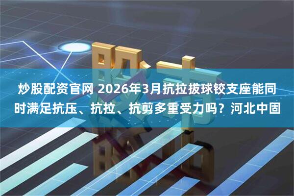 炒股配资官网 2026年3月抗拉拔球铰支座能同时满足抗压、抗拉、抗剪多重受力吗？河北中固